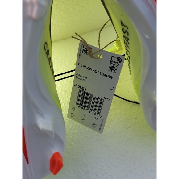 NEW Adidas X Crazyfast League FG Soccer Cleats Shoes Yellow IF0691 Youth 1.5 - Picture 8 of 9